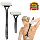 Black Foldable Long-Handle Back Lotion Applicator with Sponge Roller Head for Sunscreen, Body Lotion and Shaving Foam