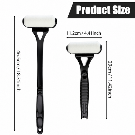 Blue Foldable Long-Handle Back Lotion Applicator with Sponge Roller Head for Sunscreen, Body Lotion and Shaving Foam