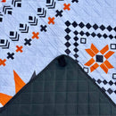 150 x 200 CM Extra Large Thick Waterproof Ultrasonic Picnic Blanket - Diamond Shaped Ethnic Pattern Outdoor Camping & Beach Mat for 4 to 6 People