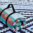 150 x 200 CM Extra Large Thick Waterproof Ultrasonic Picnic Blanket - Diamond Shaped Ethnic Pattern Outdoor Camping & Beach Mat for 4 to 6 People
