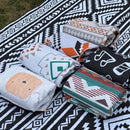200 x 200 CM Extra Large Thick Waterproof Ultrasonic Picnic Blanket - Diamond Shaped Ethnic Pattern Outdoor Camping & Beach Mat for 6 to 8 People