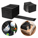 2 Piece Set of Dark Grey Foldable Crockery & Mug Storage Organizer (Holds 8 Plates + 6 Mugs) - Felt Camping & Picnic Dinnerware Storage Box with Handle and Secure Closure