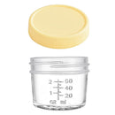Beige lid 4oz Glass  Storage Jars with Leakproof Lids and Measurement Marks - BPA Free, Microwave and Dishwasher Safe, Ideal for Homemade Purees, Sauce, and Portion Control