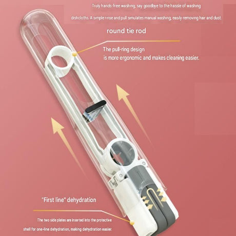 Mini Handheld Foldable Mop WIth ABS Handle and 1 Sponge Head- Hand-Free Squeeze Design -   Compact Desktop Cleaner for Kitchen and Bathroom