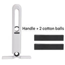 Mini Handheld Foldable Mop WIth ABS Handle and 2 Sponge Head- Hand-Free Squeeze Design -   Compact Desktop Cleaner for Kitchen and Bathroom