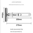 Mini Handheld Foldable Mop WIth ABS Handle and 3 Sponge Head- Hand-Free Squeeze Design -   Compact Desktop Cleaner for Kitchen and Bathroom