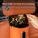 Black Multifunctional Car Seat Back Tissue Box - ABS and Faux Leather - Phone Holder, Cup Holder, Storage Bin,  Universal Fit for Most Vehicles