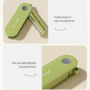 Purple Portable Folding Fruit Peeler - Stainless Steel Blade, ABS and PP Handle - Compact 9cm Design, Travel Friendly Kitchen Tool for Camping and Home Use