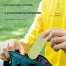 White Portable Folding Fruit Peeler - Stainless Steel Blade, ABS and PP Handle - Compact 9cm Design, Travel Friendly Kitchen Tool for Camping and Home Use