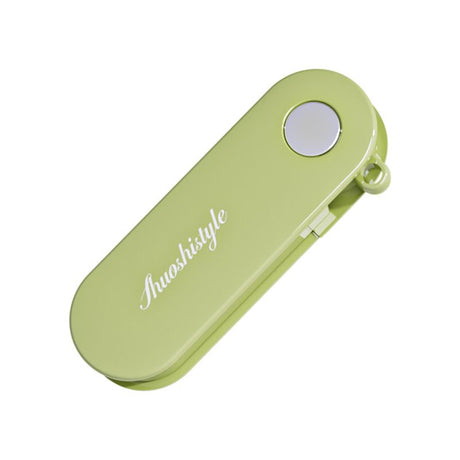 Green Portable Folding Fruit Peeler - Stainless Steel Blade, ABS and PP Handle - Compact 9cm Design, Travel Friendly Kitchen Tool for Camping and Home Use