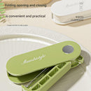 Green Portable Folding Fruit Peeler - Stainless Steel Blade, ABS and PP Handle - Compact 9cm Design, Travel Friendly Kitchen Tool for Camping and Home Use