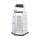 Multifunctional Six-Sided Box Vertical grater- TPR-sleeved handle - Stainless Steel Kitchen Tool with Non-Slip Base  for Vegetables, Cheese, and Potatoes