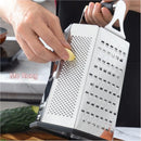 Multifunctional Six-Sided Box Vertical grater- TPR-sleeved handle - Stainless Steel Kitchen Tool with Non-Slip Base  for Vegetables, Cheese, and Potatoes