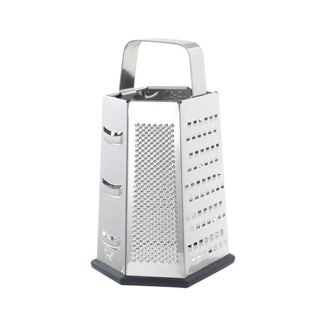 Multifunctional Six-Sided Box Vertical grater- Stainless steel flat handle - Stainless Steel Kitchen Tool with Non-Slip Base  for Vegetables, Cheese, and Potatoes