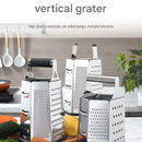 Multifunctional Six-Sided Box Vertical grater- Stainless steel flat handle - Stainless Steel Kitchen Tool with Non-Slip Base  for Vegetables, Cheese, and Potatoes