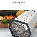 Multifunctional Six-Sided Box Vertical grater- Stainless steel flat handle - Stainless Steel Kitchen Tool with Non-Slip Base  for Vegetables, Cheese, and Potatoes
