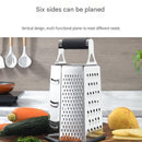 Multifunctional Six-Sided Box Vertical grater- Stainless steel flat handle - Stainless Steel Kitchen Tool with Non-Slip Base  for Vegetables, Cheese, and Potatoes