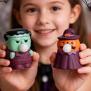 Halloween Squeeze Bubble Toy（Pumpkin witch）  - PVC Squishy Figures with Pop-Up Bubble, Cute Stress Relief Decor for  Party Favors and Desk Display