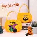 Yellow bag with witch design - Plush Halloween Trick or Treat Candy Bag - Polyester  Tote with Embroidered Face, Lightweight Portable Goody Pouch for  Party Favors and Trick or Treating