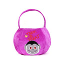 Purple bag with a vampire design - Plush Halloween Trick or Treat Candy Bag - Polyester  Tote with Embroidered Face, Lightweight Portable Goody Pouch for  Party Favors and Trick or Treating