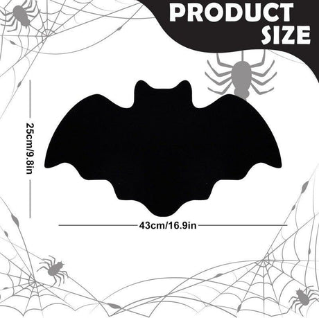 5-pieces 43*25cm Halloween bat-shaped mat - Felt Non-Slip Heat Resistant Table Mat for Party Dining and Gothic Home Deco