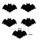 5-pieces 35*20cm Halloween bat-shaped mat - Felt Non-Slip Heat Resistant Table Mat for Party Dining and Gothic Home Deco