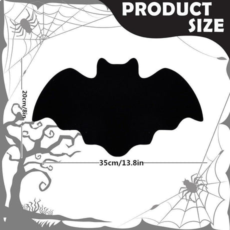 5-pieces 35*20cm Halloween bat-shaped mat - Felt Non-Slip Heat Resistant Table Mat for Party Dining and Gothic Home Deco