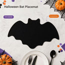 5-pieces 35*20cm Halloween bat-shaped mat - Felt Non-Slip Heat Resistant Table Mat for Party Dining and Gothic Home Deco