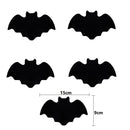 5-pieces 15*9cm Halloween bat-shaped mat - Felt Non-Slip Heat Resistant Table Mat for Party Dining and Gothic Home Deco