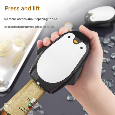 2 pcs Penguin-shaped design Bottle Opener - Stainless Steel and Plastic Magnetic Beer Opener with Cap Catcher, Compact Portable Beverage Access Tool for Home Bar, Parties, Camping and Gifts