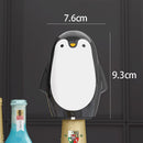 2 pcs Penguin-shaped design Bottle Opener - Stainless Steel and Plastic Magnetic Beer Opener with Cap Catcher, Compact Portable Beverage Access Tool for Home Bar, Parties, Camping and Gifts