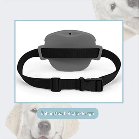 Purple Silicone Dog Training Treat Pouch - Magnetic Closure, Adjustable Waist Belt, Portable Pet Snack Bag for Walking and Obedience Training
