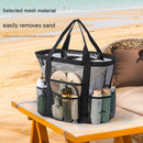 Pink small size Large Capacity Mesh Beach Tote Bag - Breathable PET  with Multi-Pocket Storage, Quick-Dry Design for Travel, Gym, and Poolside Use