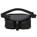 Black Ultra-Light Men's Crossbody Bag - PU Water-Resistant Sling Bag with Multi-Compartment Storage, Adjustable Strap, and Secure Zipper Closure for Commuting, Cycling, and Urban Travel