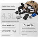 Black Ultra-Light Men's Crossbody Bag - PU Water-Resistant Sling Bag with Multi-Compartment Storage, Adjustable Strap, and Secure Zipper Closure for Commuting, Cycling, and Urban Travel
