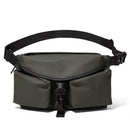 Green Ultra-Light Men's Crossbody Bag - PU Water-Resistant Sling Bag with Multi-Compartment Storage, Adjustable Strap, and Secure Zipper Closure for Commuting, Cycling, and Urban Travel