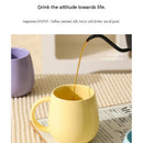 2 pack （Purple and Orange ）Macaron Ceramic Mug 480ml - Large Belly Coffee Cup, Underglaze Colour, Non Slip Base, Ergonomic Handle, Microwave and Dishwasher Safe, Home Office Breakfast Drinkware