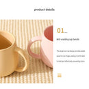 2 pack （Purple and Yellow ）Macaron Ceramic Mug 480ml - Large Belly Coffee Cup, Underglaze Colour, Non Slip Base, Ergonomic Handle, Microwave and Dishwasher Safe, Home Office Breakfast Drinkware