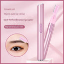 Black Rechargeable Electric Eyebrow Trimmer - USB Charging, Stainless Steel Rounded Blade, Detachable Washable Head, 4mm/6mm Comb Guides, Portable Facial Hair Remover for Women
