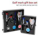 5 piece Golf Accessories Gift Set - Metal Divot Tool with Magnetic Ball Marker, Spirit Level Hat Clip, Anti-Fly Magnetic Tee and Adjustable Crystal Tee - Course Essentials Kit for Golfers