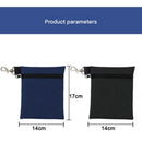 Red Golf Ball Pouch with Zipper and Metal Clip - Durable Nylon Storage Bag for Balls, Tees and Divot Tools - Portable Waist Accessory Organizer for Golfers
