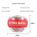 Blue Autostart Gyro Ball Wrist Trainer - Zinc Alloy Core , Polycarbonate and Silicone Grip, Portable Forearm Exerciser for Strength Training and Stress Relief