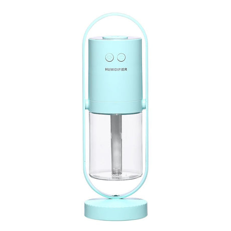 Light blue 360 Rotating USB Humidifier with Star Projector - 200ml Portable Cool Mist Maker,  Quiet Desktop Air Diffuser for Bedroom and Office