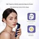 Blue EMS Eye Massager with Heat and Light Therapy - 360 Rotating Head, Multi-Color LED, Vibration Facial Device, USB Rechargeable Skincare Tool for Dark Circles and Puffy Eyes