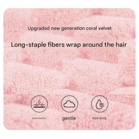 3 Pack Grey Coral Fleece Hair Drying Towel - Cloud Velvet Absorbent Hair Wrap with Bow, Quick Dry Shower Cap for Women and Girls, Soft Thickened Bath Accessory 26x28cm
