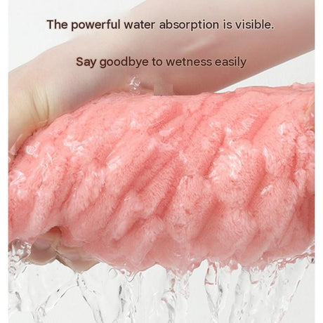 3 Pack Grey Coral Fleece Hair Drying Towel - Cloud Velvet Absorbent Hair Wrap with Bow, Quick Dry Shower Cap for Women and Girls, Soft Thickened Bath Accessory 26x28cm