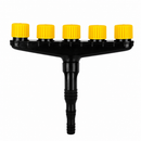 5-Head Adjustable Garden Spray Nozzle - Wide-Area Watering and Mist Sprayer with Stepped Hose Connector for Gardens, Lawns, Orchards and Irrigation
