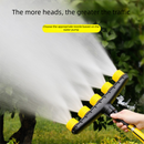 6-Head Adjustable Garden Spray Nozzle - Wide-Area Watering and Mist Sprayer with Stepped Hose Connector for Gardens, Lawns, Orchards and Irrigation