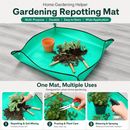Green Waterproof Garden Repotting Mat - 66 x 66 cm Foldable Potting and Transplanting Work Mat with Snap Corners for Indoor Plants, Soil Mixing and Easy Clean-Up