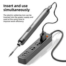 Orange Portable Cordless Soldering Iron Kit with 3 Soldering Tips 5V 8W - 3 Temperature Settings, Fast Heating Mini Tool for Circuit Board Repair, Electronics Soldering, Wiring and DIY Use